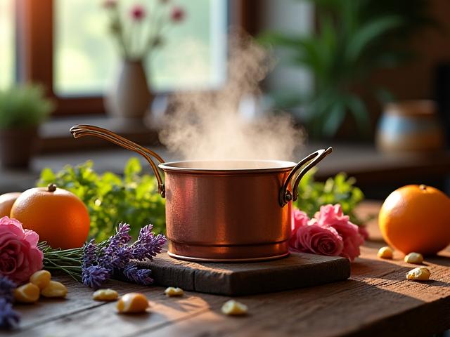 Image d'aromathérapie et de distillation botanique de parfums